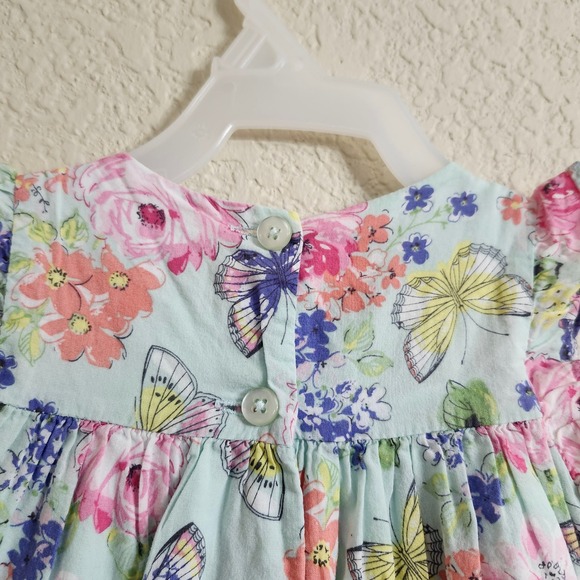 Laura Ashley London 18M Baby Girls Floral Butterfly Lace Dress Short Sleeve - Picture 12 of 14